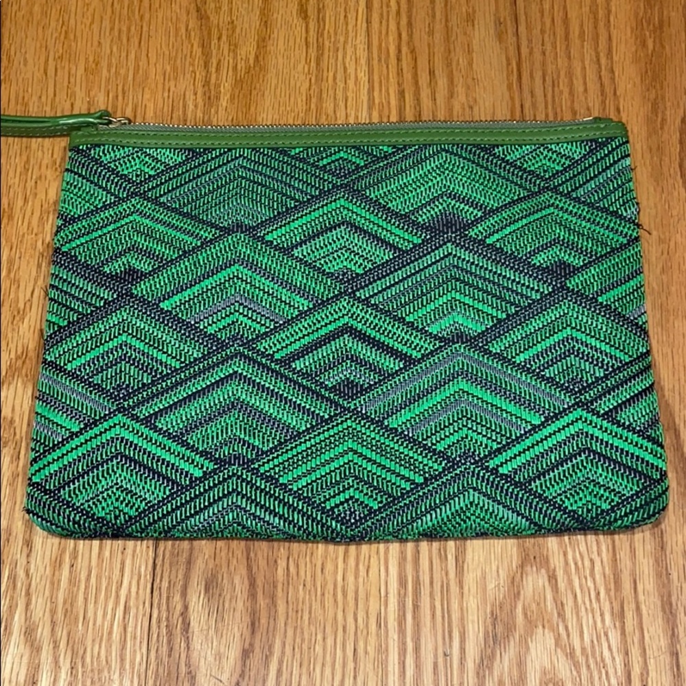 Tory Burch Woven Chevron Clutch/Pouch